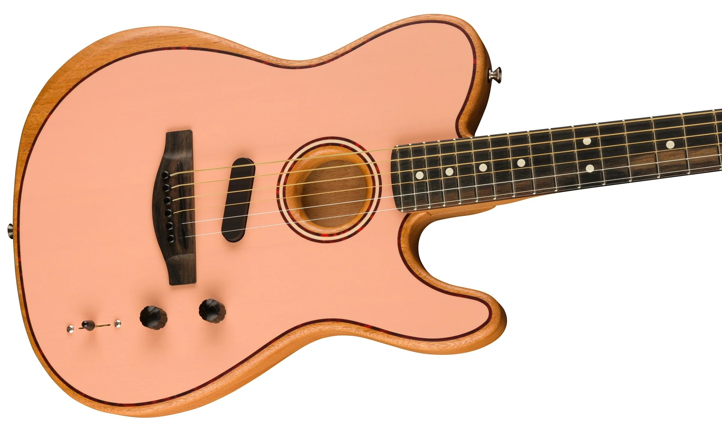 Fender Limited Edition American Acoustasonic Telecaster Shell Pink - Image 4