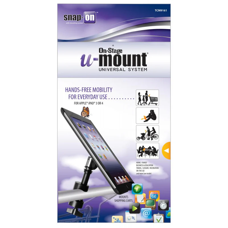 On Stage TCM9161B Ipad Anap On Cover w/Round Clamp Black - Image 9
