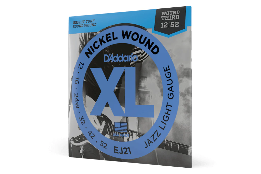 D'Addario EJ21 Jazz Light Electric Guitar Strings, 12-52 - Image 2