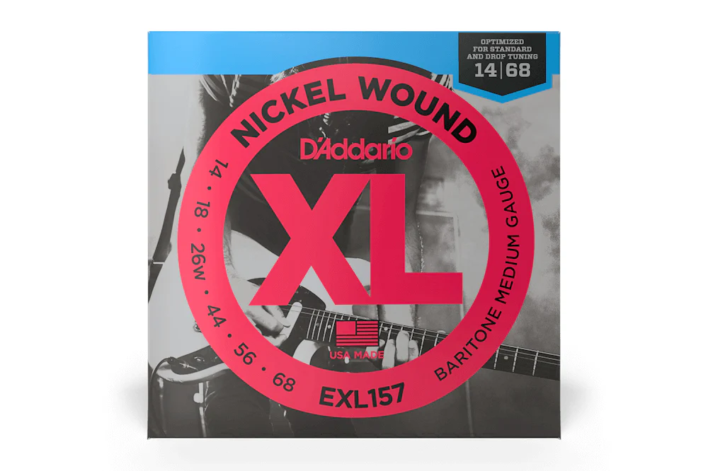 D'Addario EXL157 Medium Baritone Electric Guitar Strings, 14-68