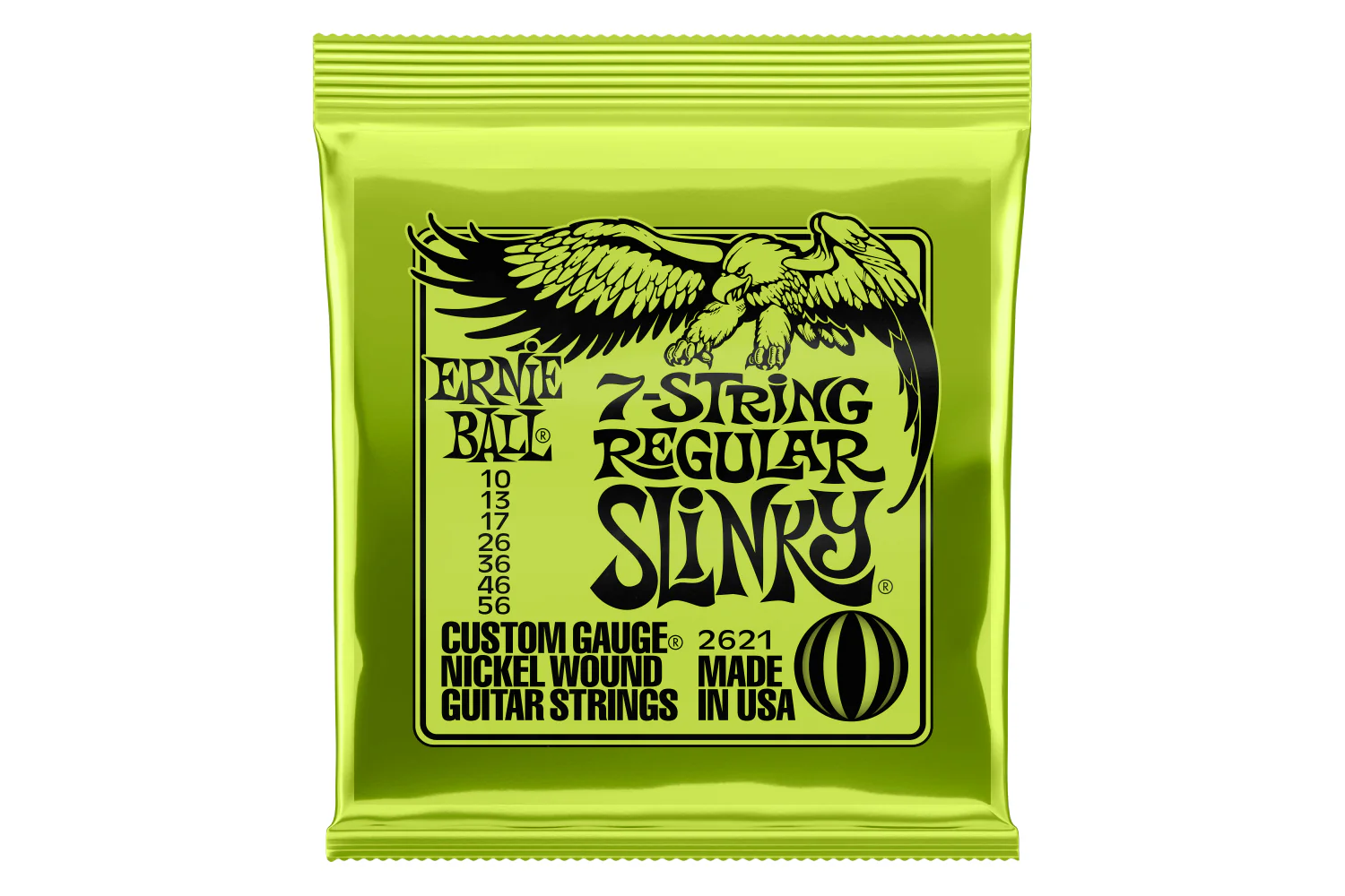 Ernie Ball Regular Slinky 7-String Nickel Wound Electric Guitar Strings - 10-56 Gauge