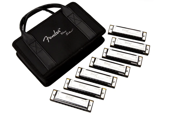 Fender Blues Deluxe Harmonicas 7-Packs with case