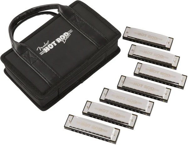 Fender Hot Rod Deluxe Harmonicas 7-Pack with Case - Image 2