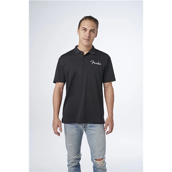 Fender Spaghetti Logo Polo Black - Image 3