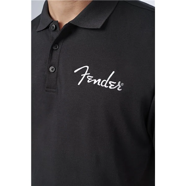 Fender Spaghetti Logo Polo Black - Image 4