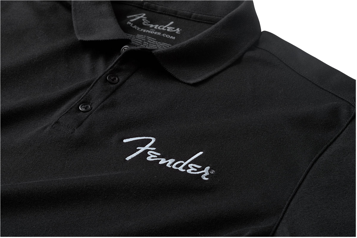 Fender Spaghetti Logo Polo Black - Image 7