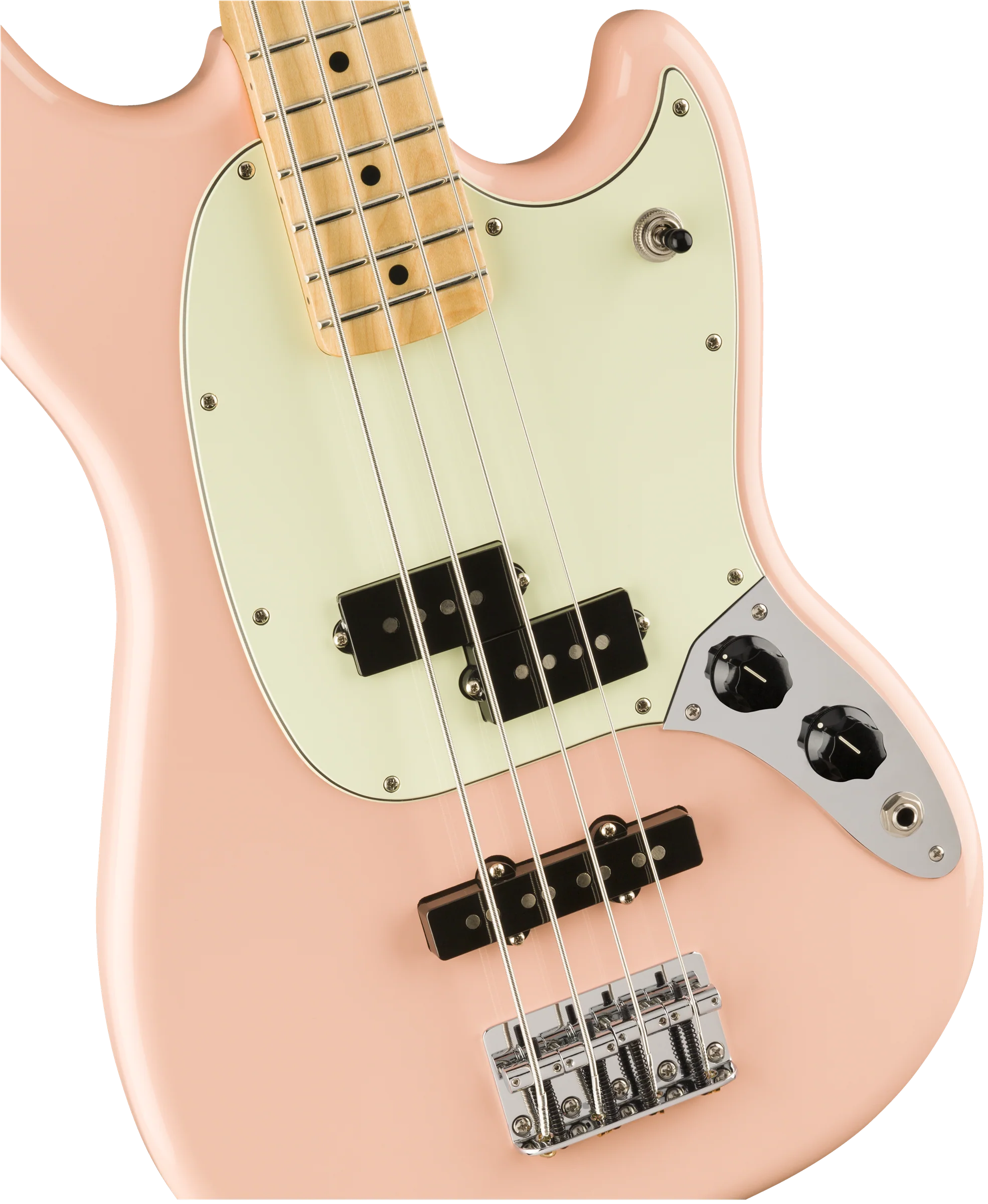 Fender Limited Edition Player Mustang PJ Bass Shell Pink - Image 3