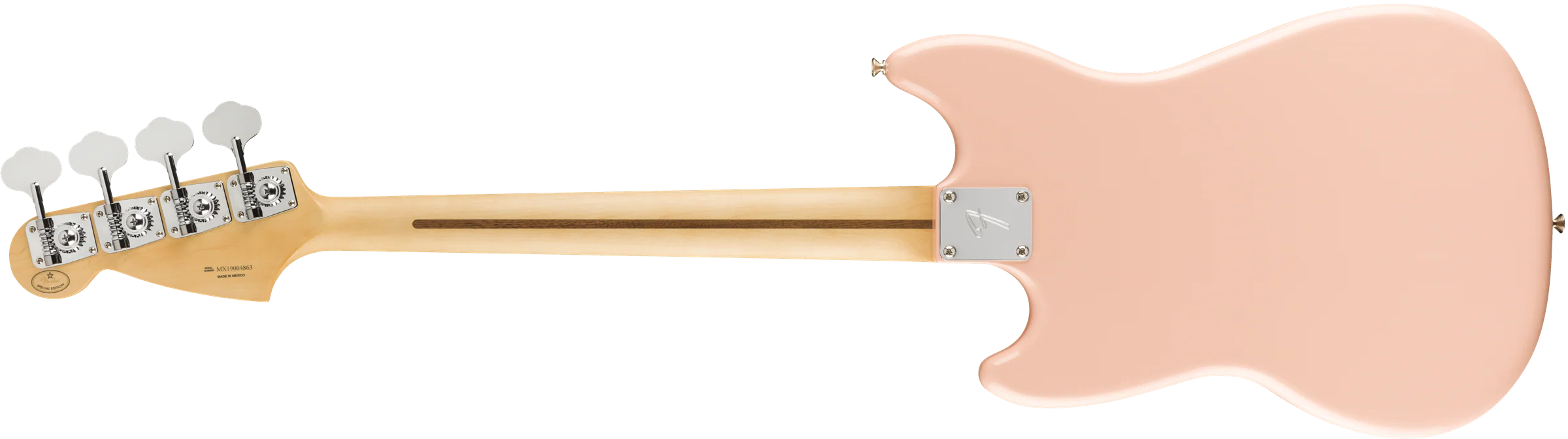 Fender Limited Edition Player Mustang PJ Bass Shell Pink - Image 4