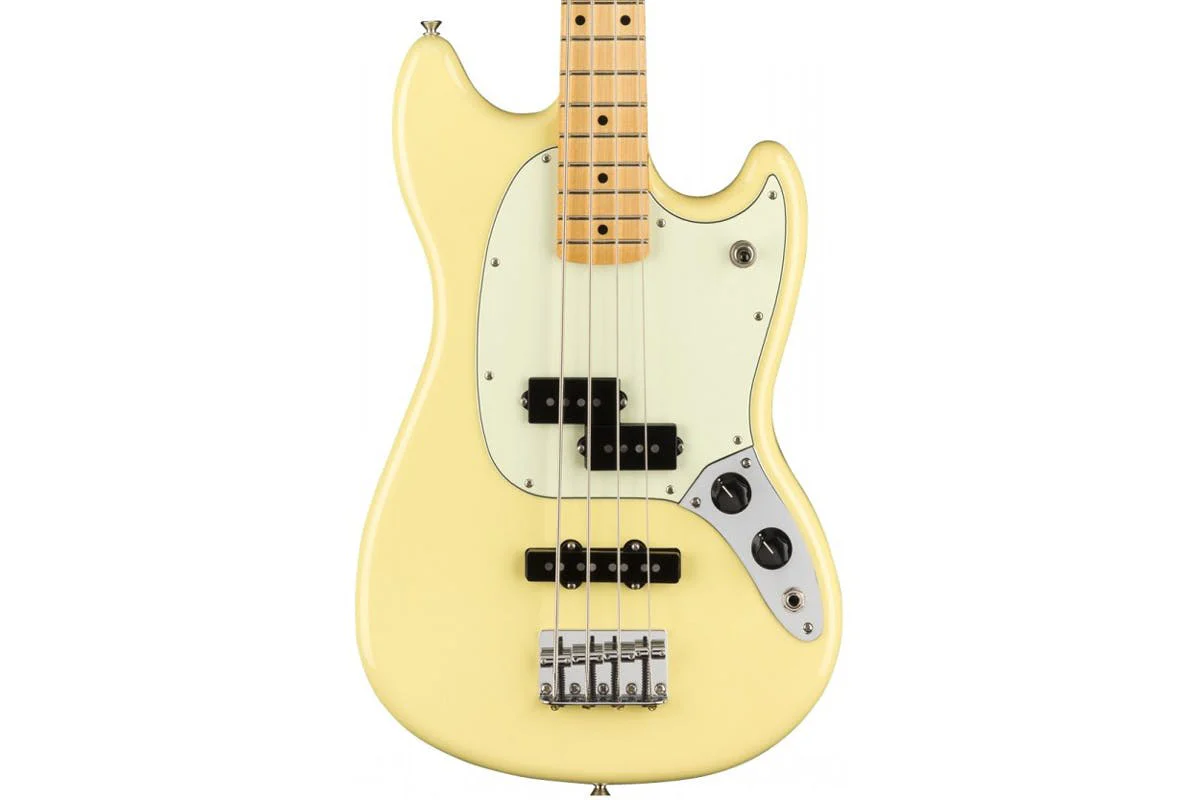 Fender Player Mustang Bass PJ Canary Yellow - Image 5