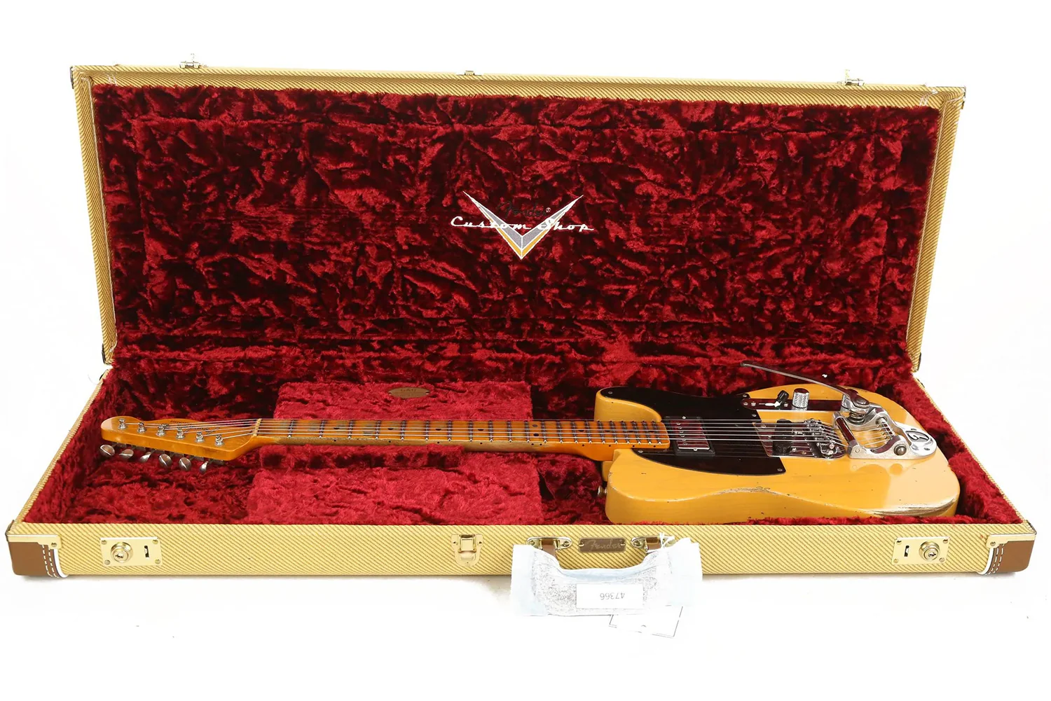 Fender Custom Shop '50s Vibra Tele Heavy Relic Aged Butterscotch Blonde - Image 6