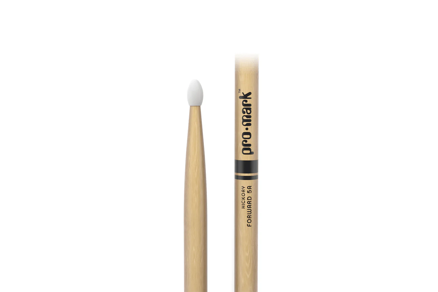 ProMark Classic Forward 5A Hickory Drumstick, Oval Nylon Tip