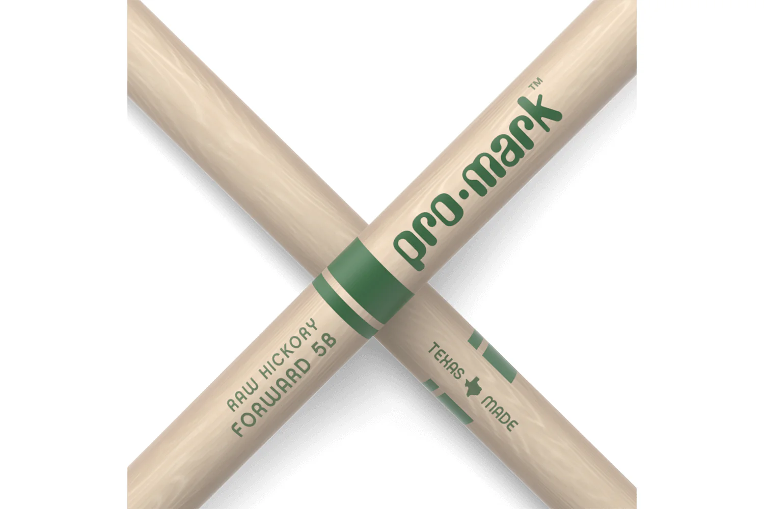 ProMark Classic Forward 5B Raw Hickory Drumstick, Oval Nylon Tip - Image 5
