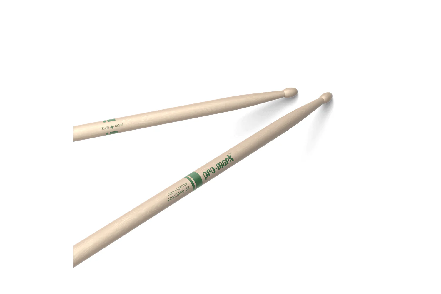 ProMark Classic Forward 5B Raw Hickory Drumstick, Oval Wood Tip - Image 2