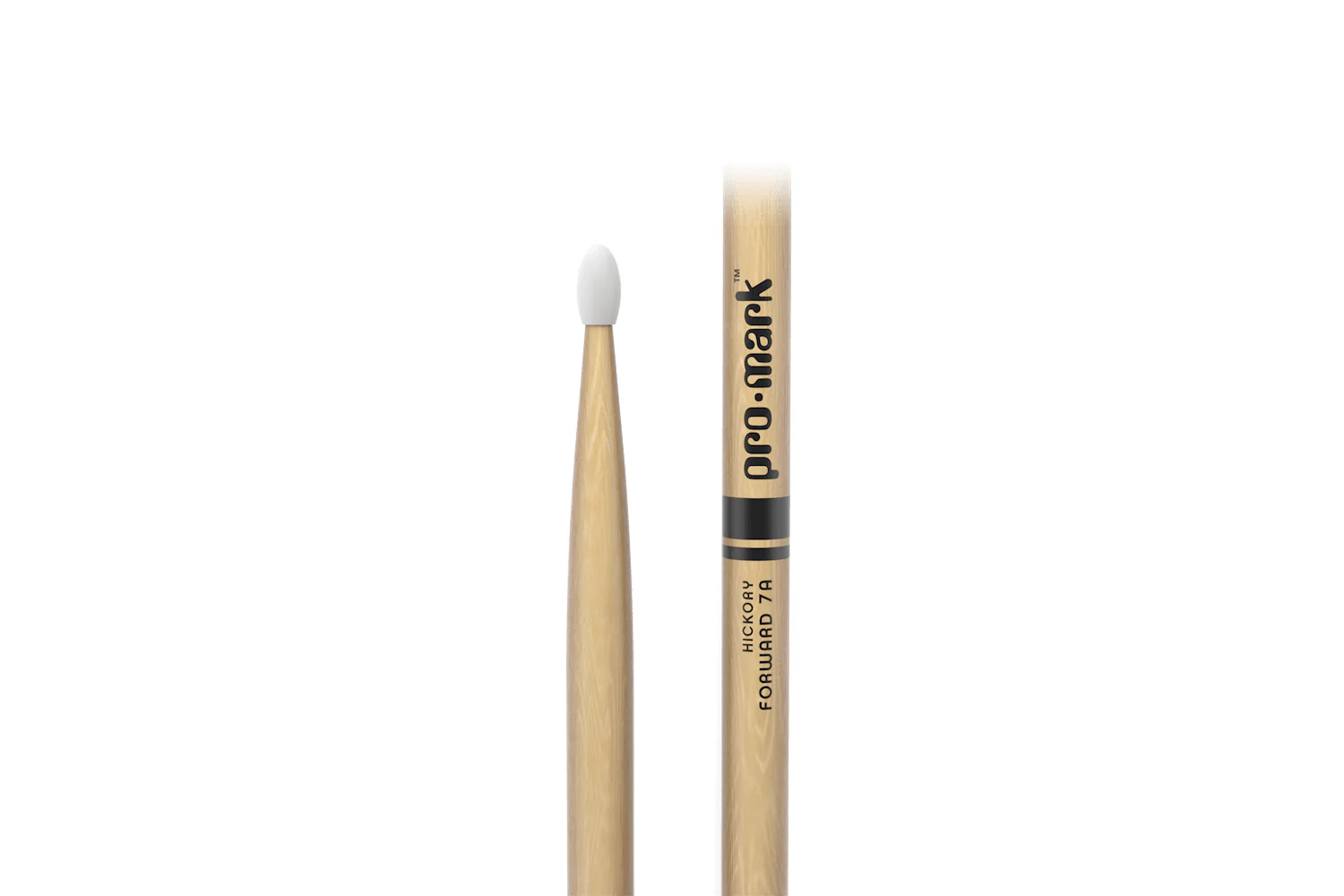 ProMark Classic Forward 7A Hickory Drumstick, Oval Nylon Tip