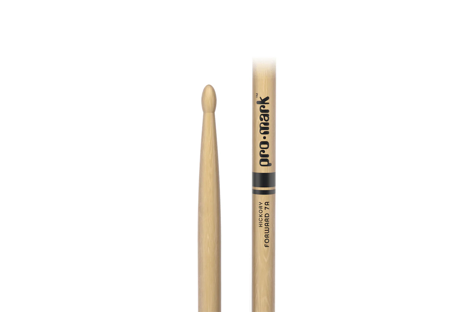 ProMark Classic Forward 7A Hickory Drumstick, Oval Wood Tip