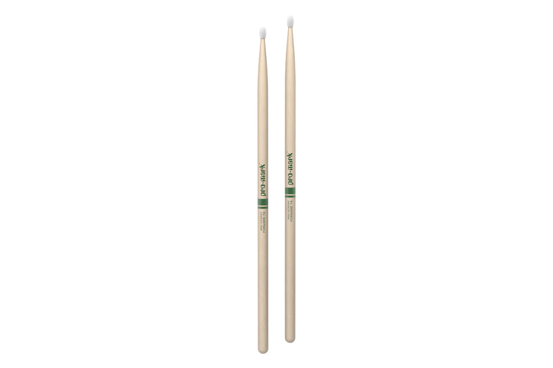 ProMark Classic Forward 7A Raw Hickory Drumstick, Oval Nylon Tip - Image 3