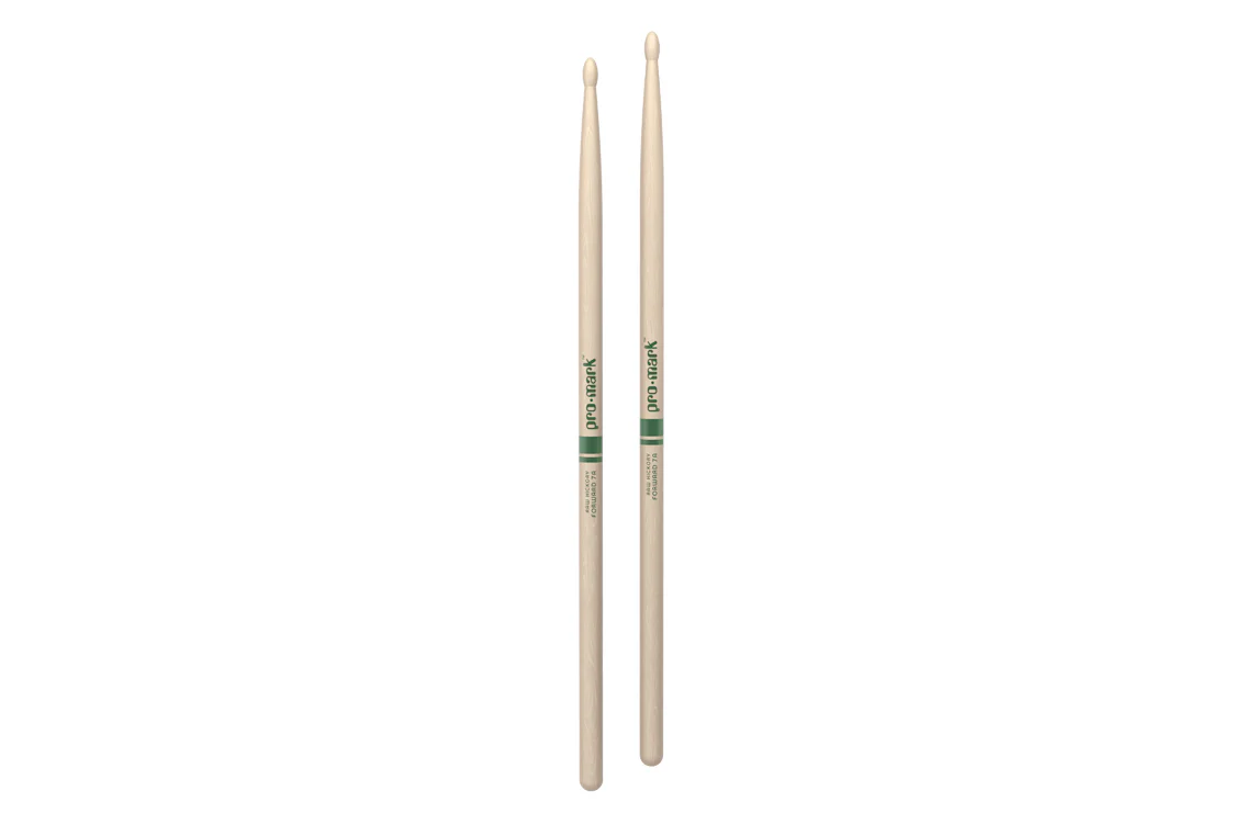 ProMark Classic Forward 7A Raw Hickory Drumstick, Oval Wood Tip - Image 3