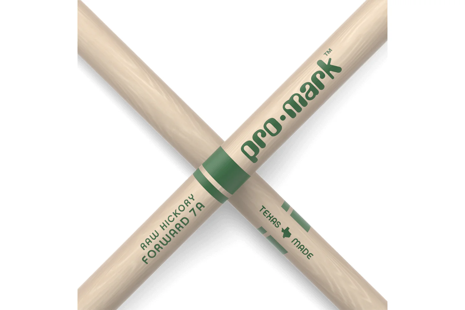 ProMark Classic Forward 7A Raw Hickory Drumstick, Oval Wood Tip - Image 5