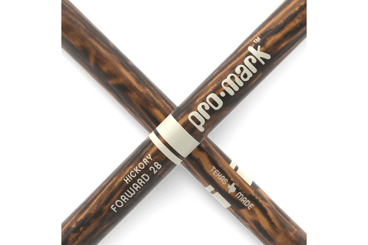 ProMark Classic Forward 2B FireGrain Hickory Drumstick, Oval Wood Tip - Image 5