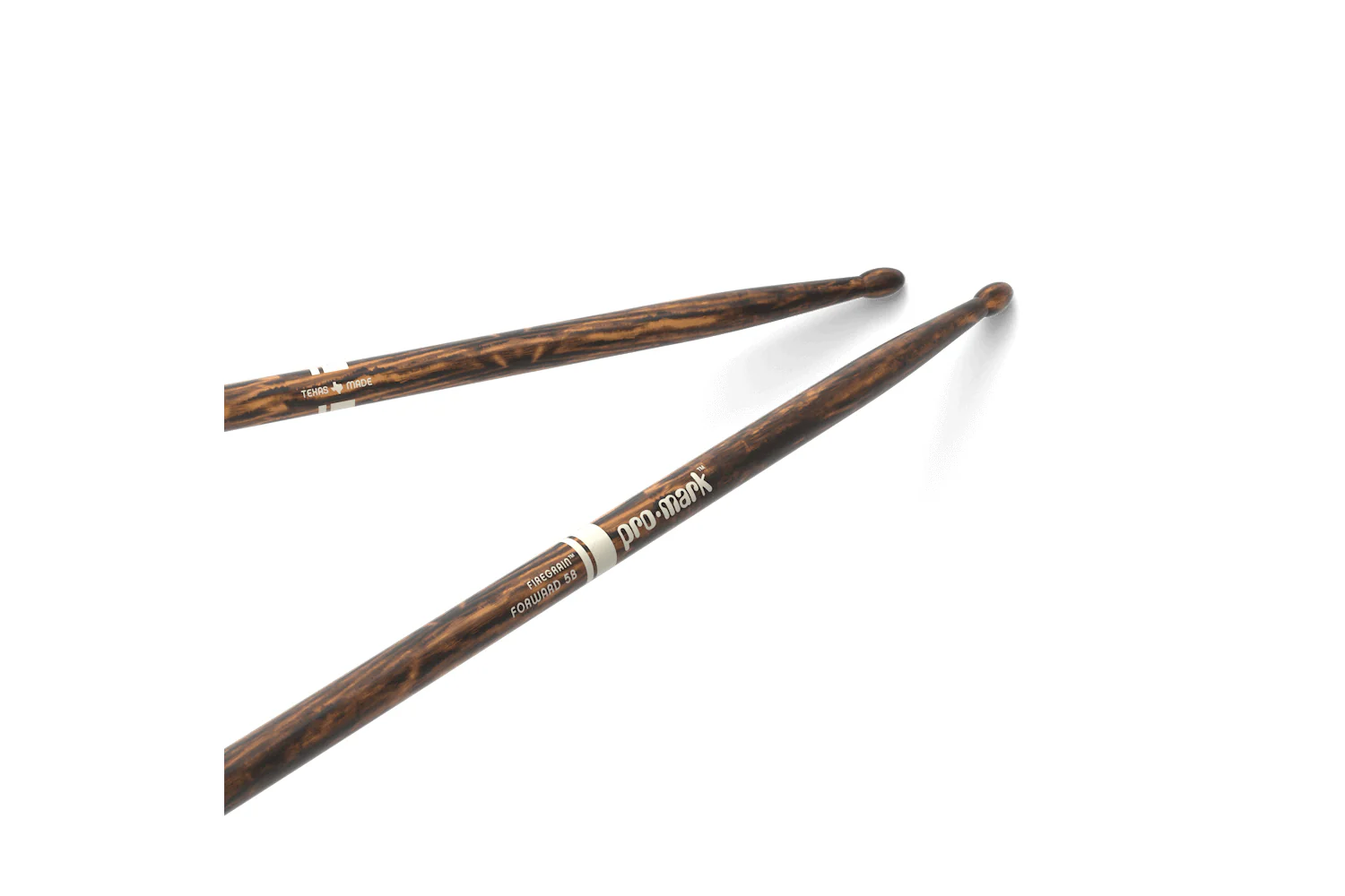 ProMark Classic Forward 5B FireGrain Hickory Drumstick, Oval Wood Tip - Image 2