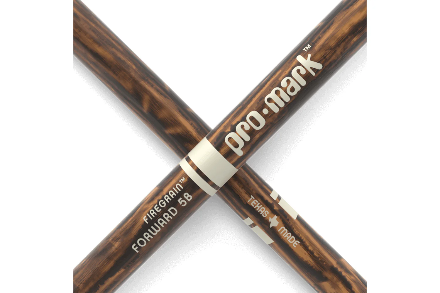 ProMark Classic Forward 5B FireGrain Hickory Drumstick, Oval Wood Tip - Image 5