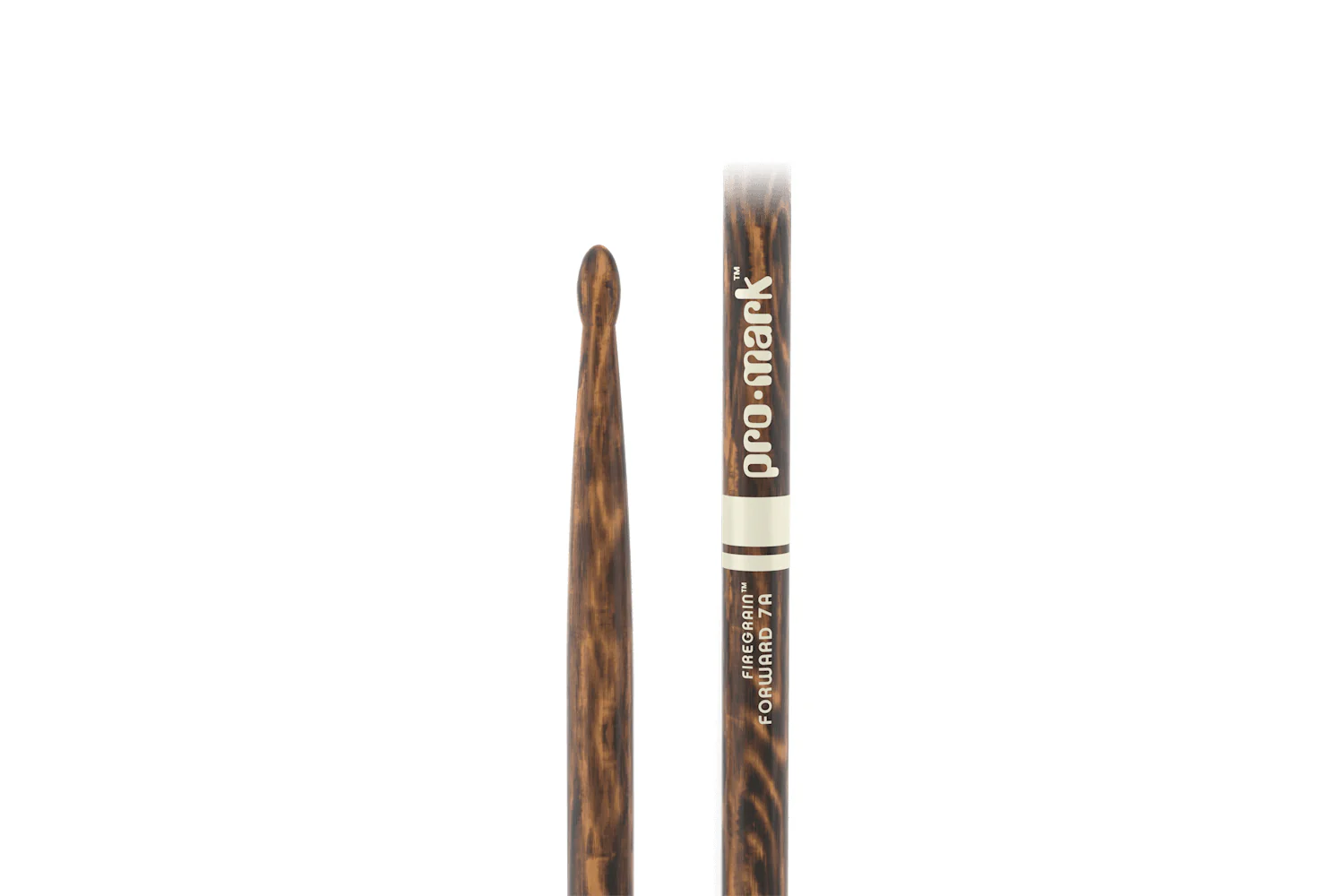 ProMark Classic Forward 7A FireGrain Hickory Drumstick, Oval Wood Tip