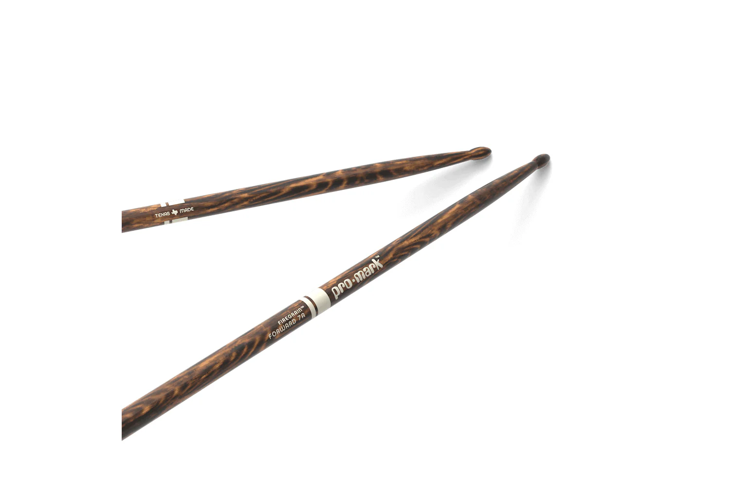 ProMark Classic Forward 7A FireGrain Hickory Drumstick, Oval Wood Tip - Image 2