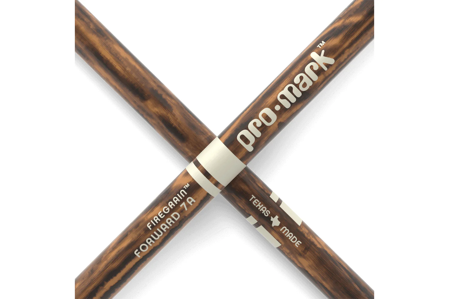 ProMark Classic Forward 7A FireGrain Hickory Drumstick, Oval Wood Tip - Image 5