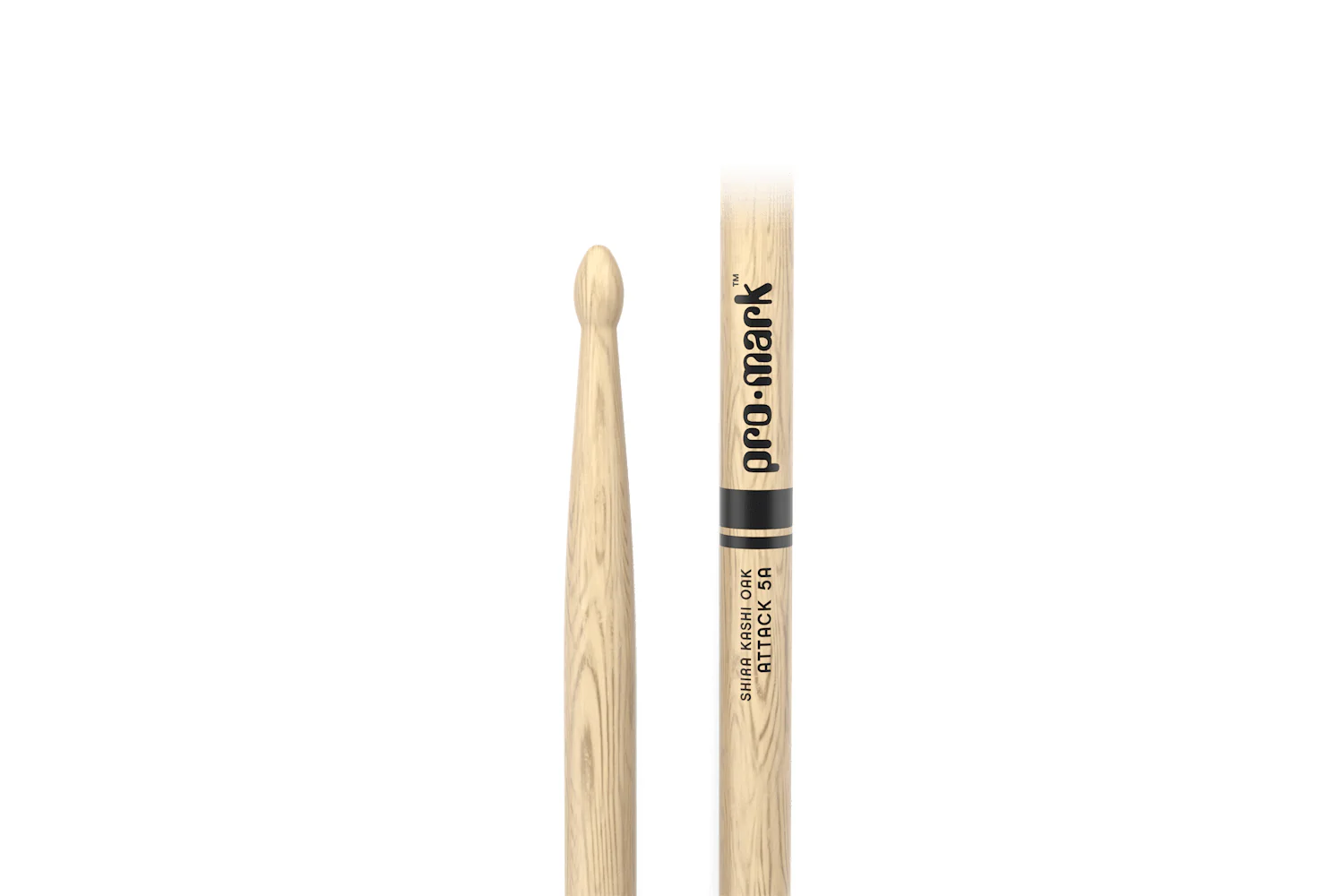 ProMark Classic Attack 5A Shira Kashi Oak Drumstick, Oval Wood Tip