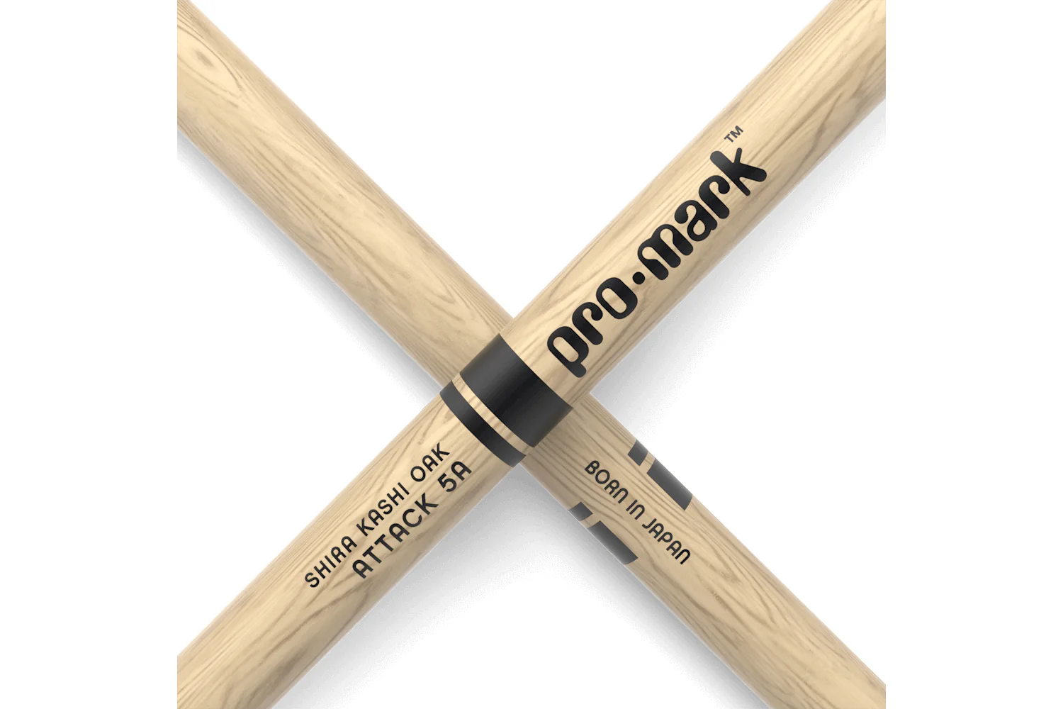 ProMark Classic Attack 5A Shira Kashi Oak Drumstick, Oval Wood Tip - Image 5