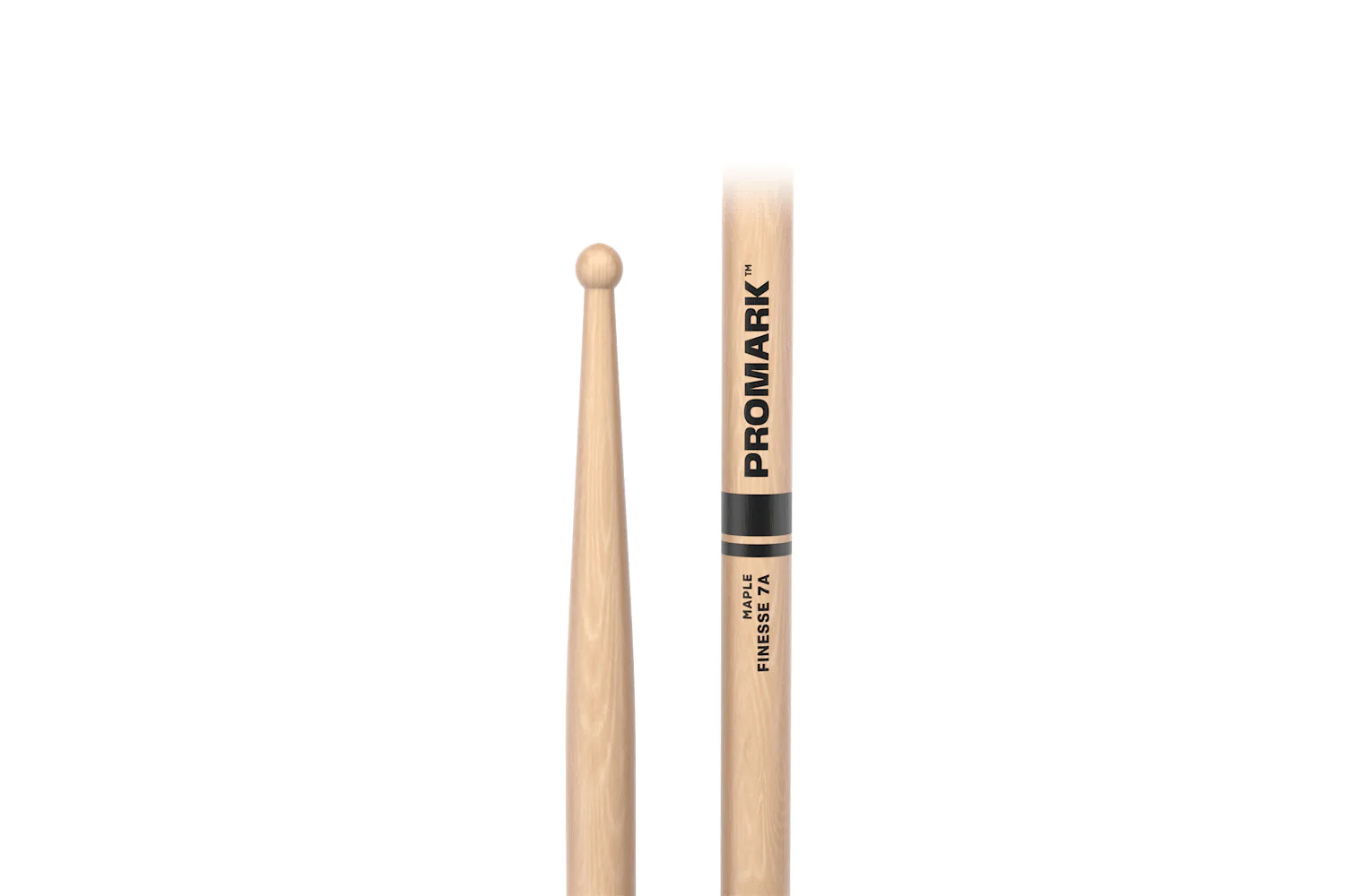 Promark Finesse 7A Maple Drumstick, Small Round Wood Tip
