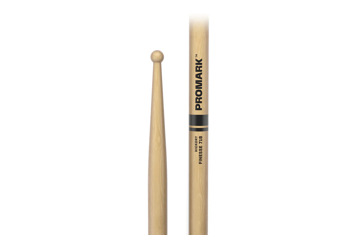 ProMark Finesse 718 Hickory Drumstick, Small Round Wood Tip