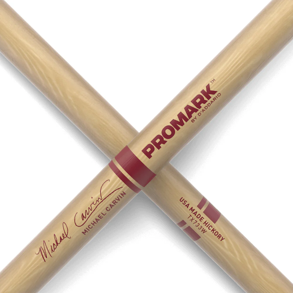 Promark Hickory 733 Michael Carvin Wood Tip - Image 5