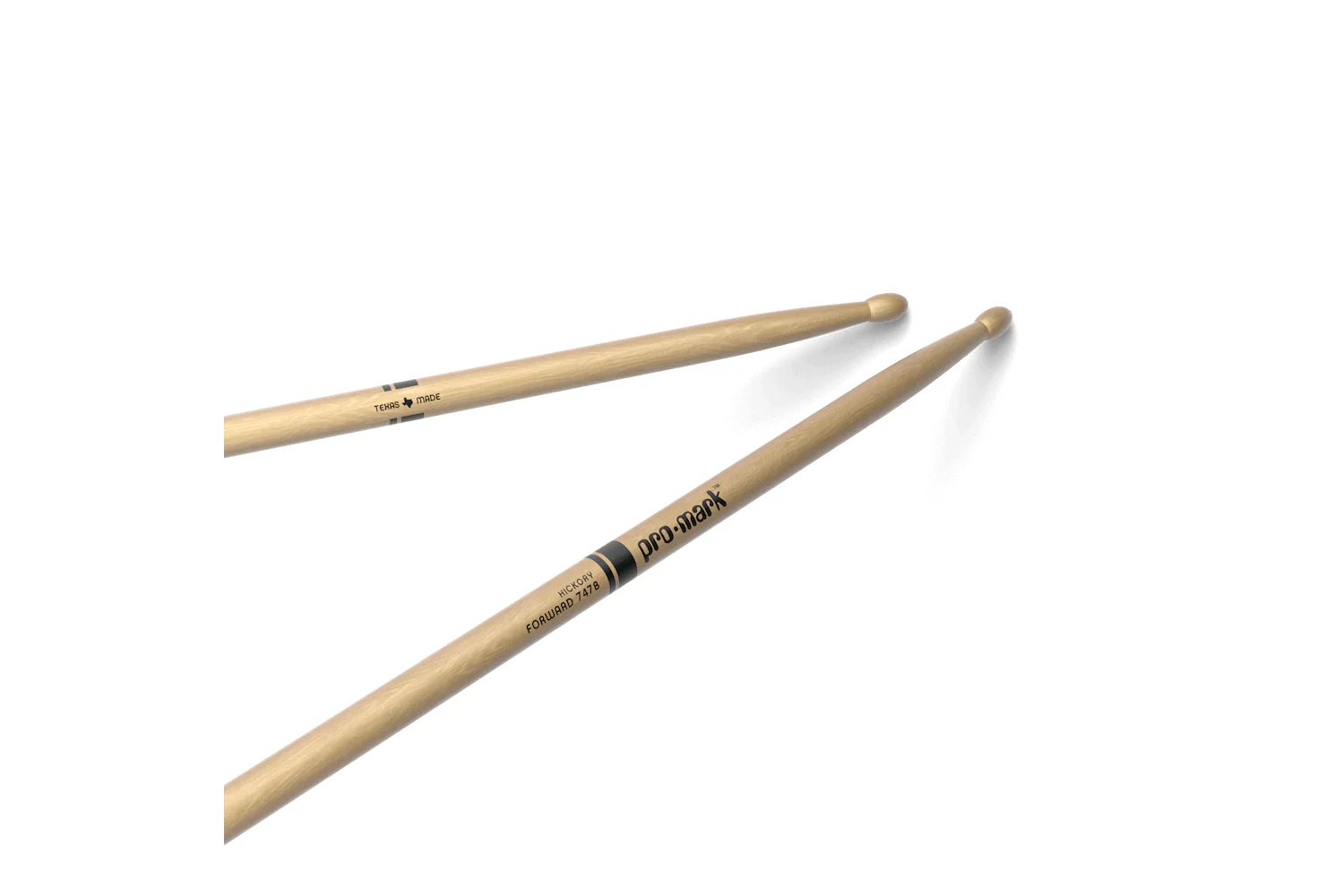 ProMark Classic Forward 747B Hickory Drumstick, Oval Wood Tip - Image 2