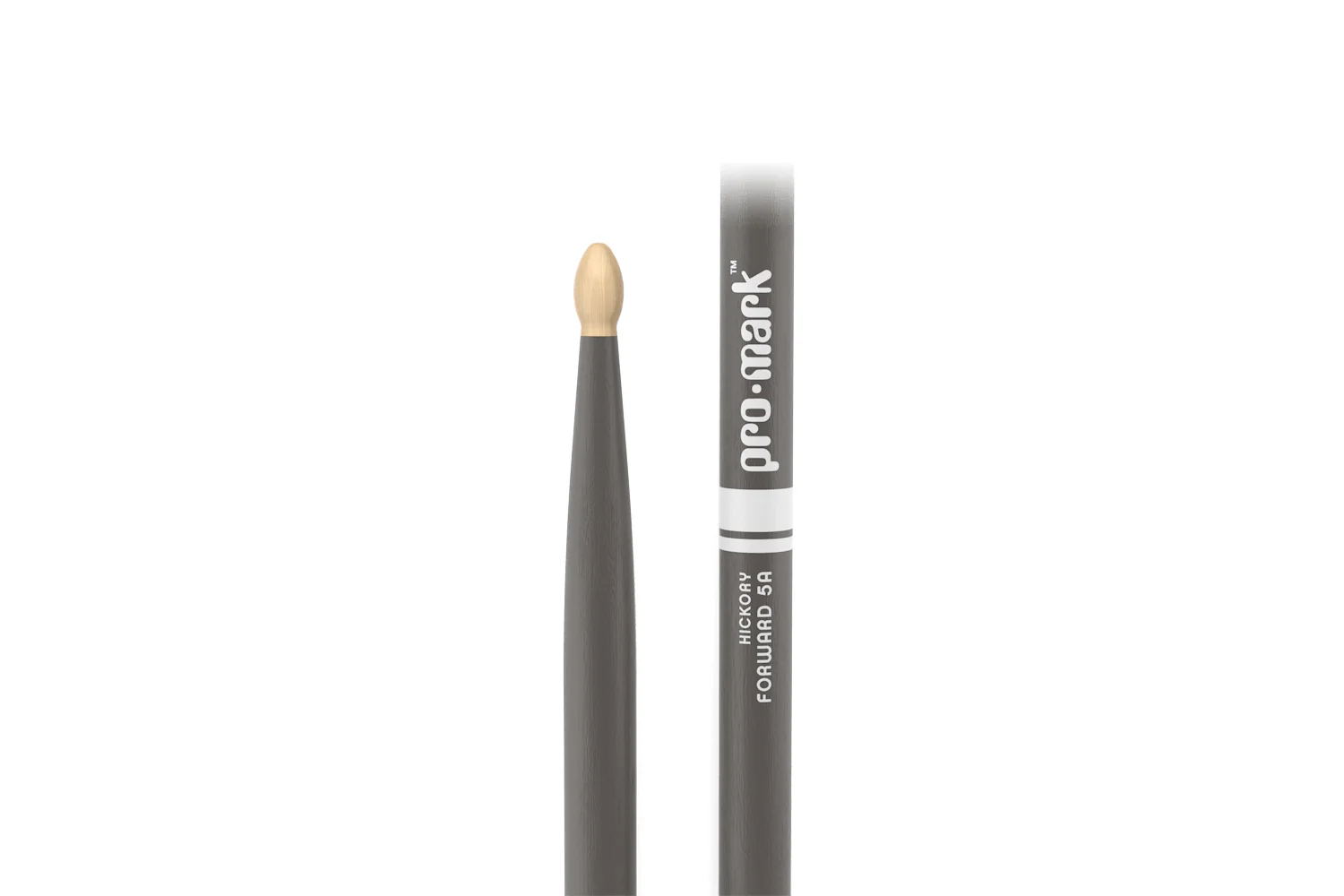 ProMark Classic Forward 5A Painted Grey Hickory Drumstick, Oval Wood Tip