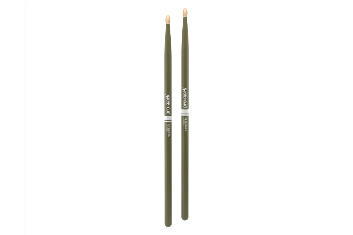 ProMark Classic Forward 5A Painted Green Hickory Drumstick, Oval Wood Tip - Image 3