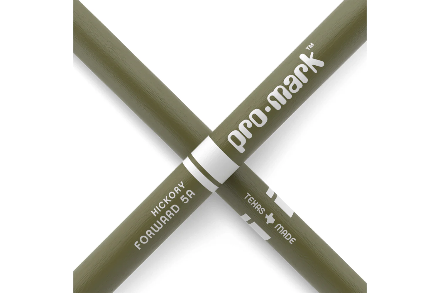 ProMark Classic Forward 5A Painted Green Hickory Drumstick, Oval Wood Tip - Image 5