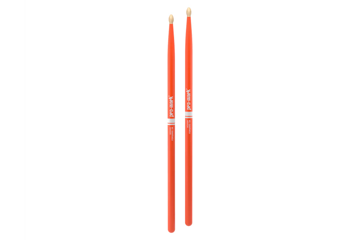 ProMark Classic Forward 5A Painted Orange Hickory Drumstick, Oval Wood Tip - Image 3