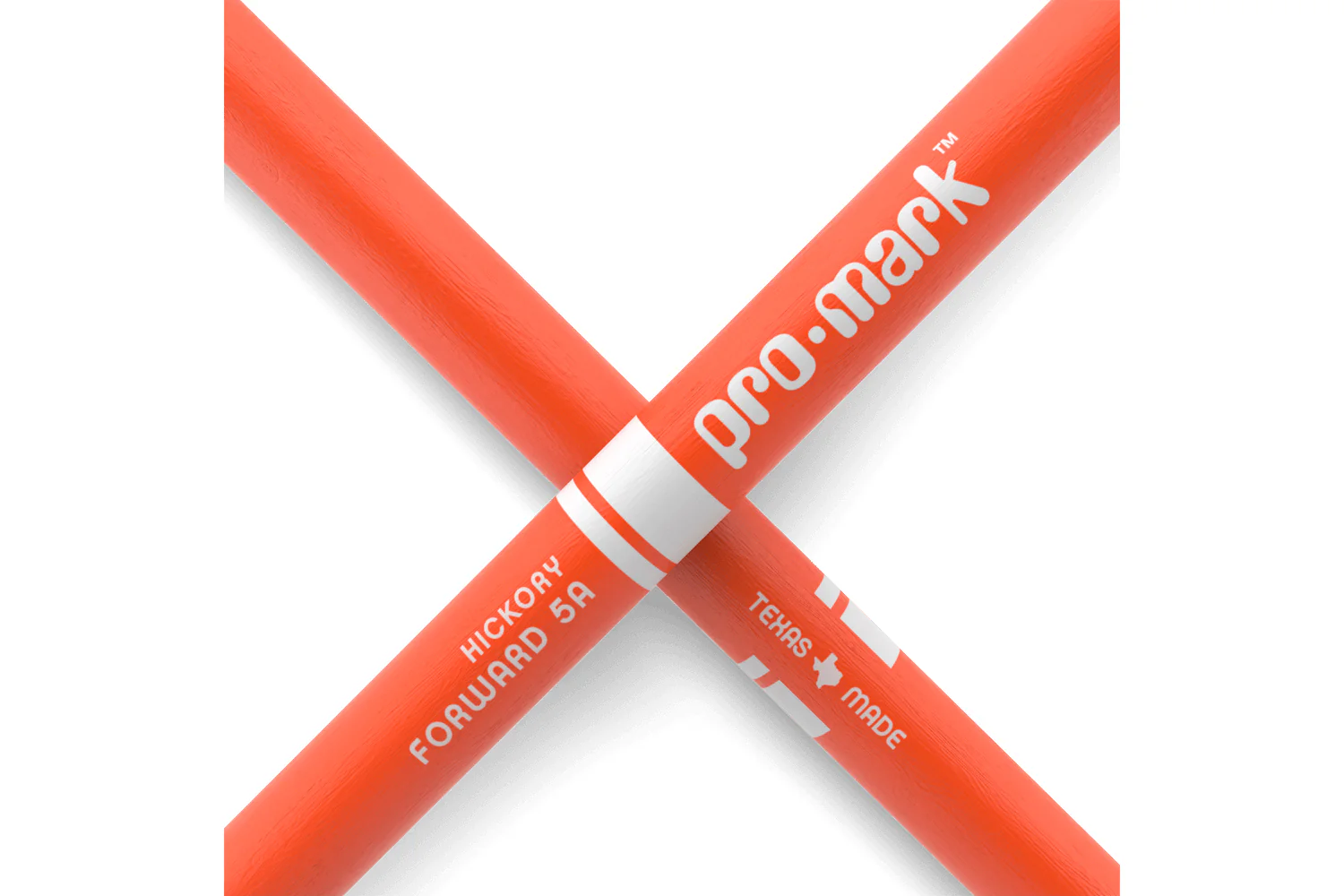 ProMark Classic Forward 5A Painted Orange Hickory Drumstick, Oval Wood Tip - Image 5