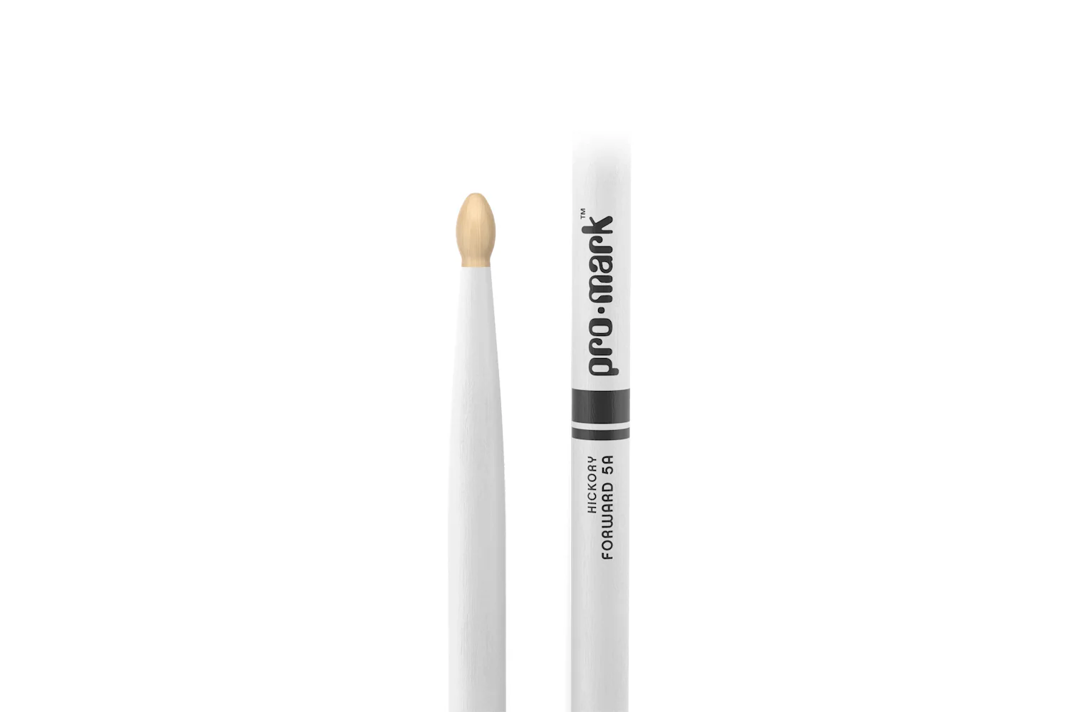 ProMark Classic Forward 5A Painted White Hickory Drumstick, Oval Wood Tip