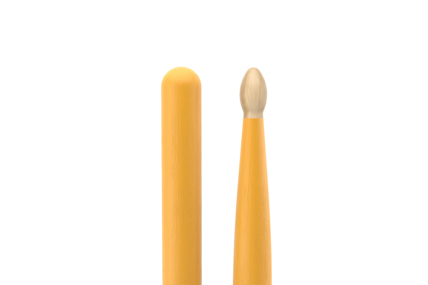 ProMark Classic Forward 5A Painted Yellow Hickory Drumstick, Oval Wood Tip - Image 4