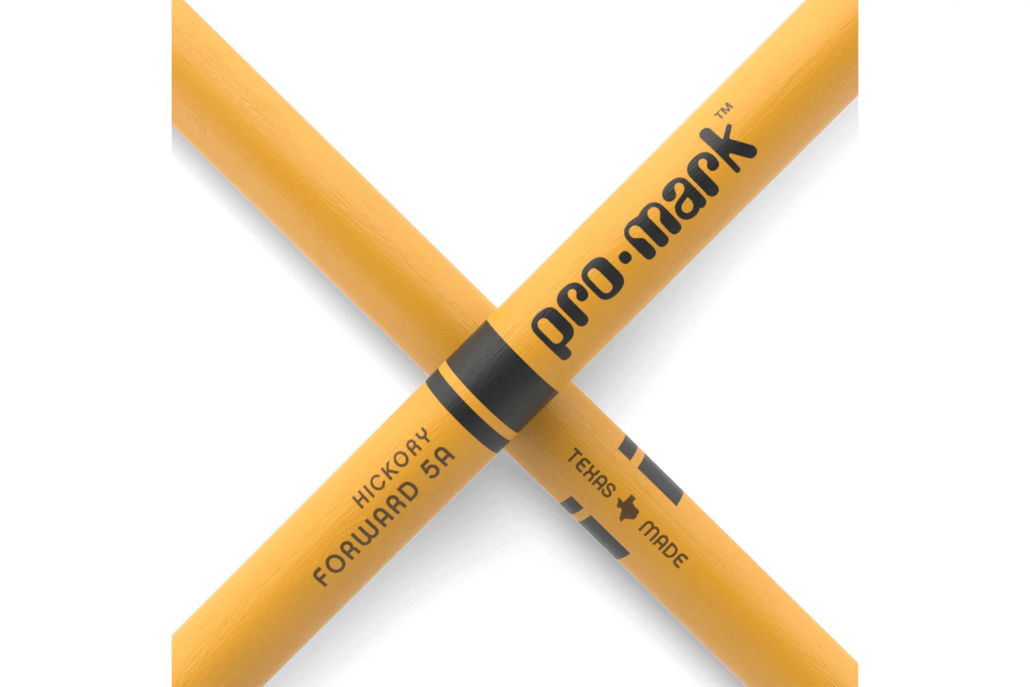 ProMark Classic Forward 5A Painted Yellow Hickory Drumstick, Oval Wood Tip - Image 5