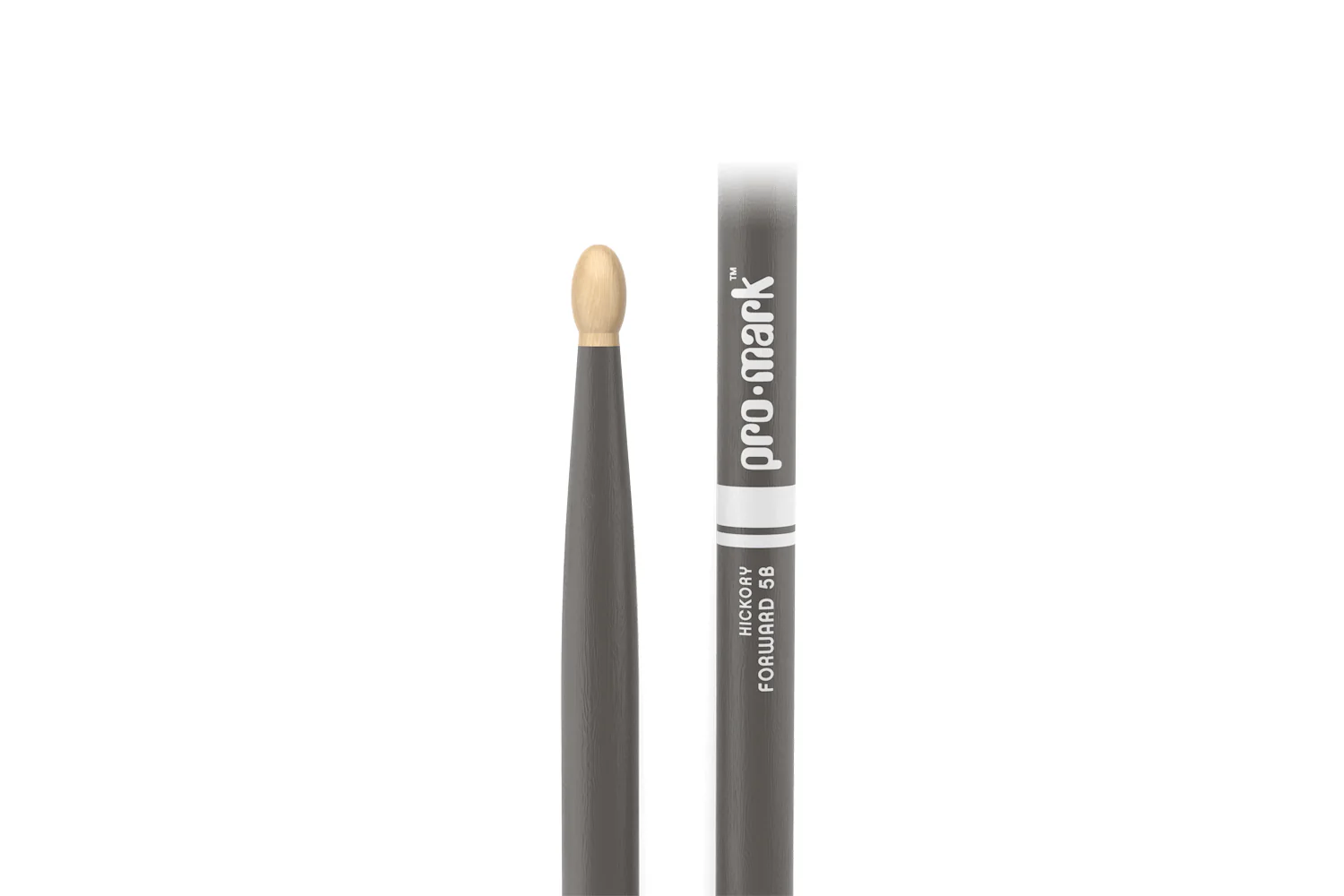ProMark Classic Forward 5B Painted Grey Hickory Drumstick, Oval Wood Tip