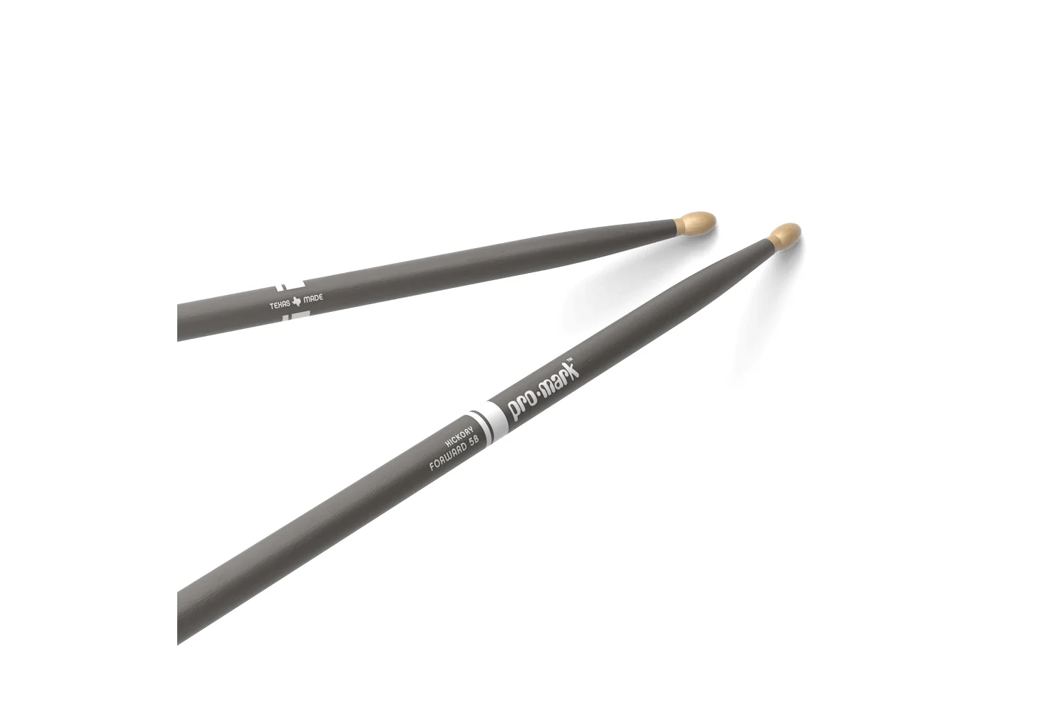 ProMark Classic Forward 5B Painted Grey Hickory Drumstick, Oval Wood Tip - Image 2