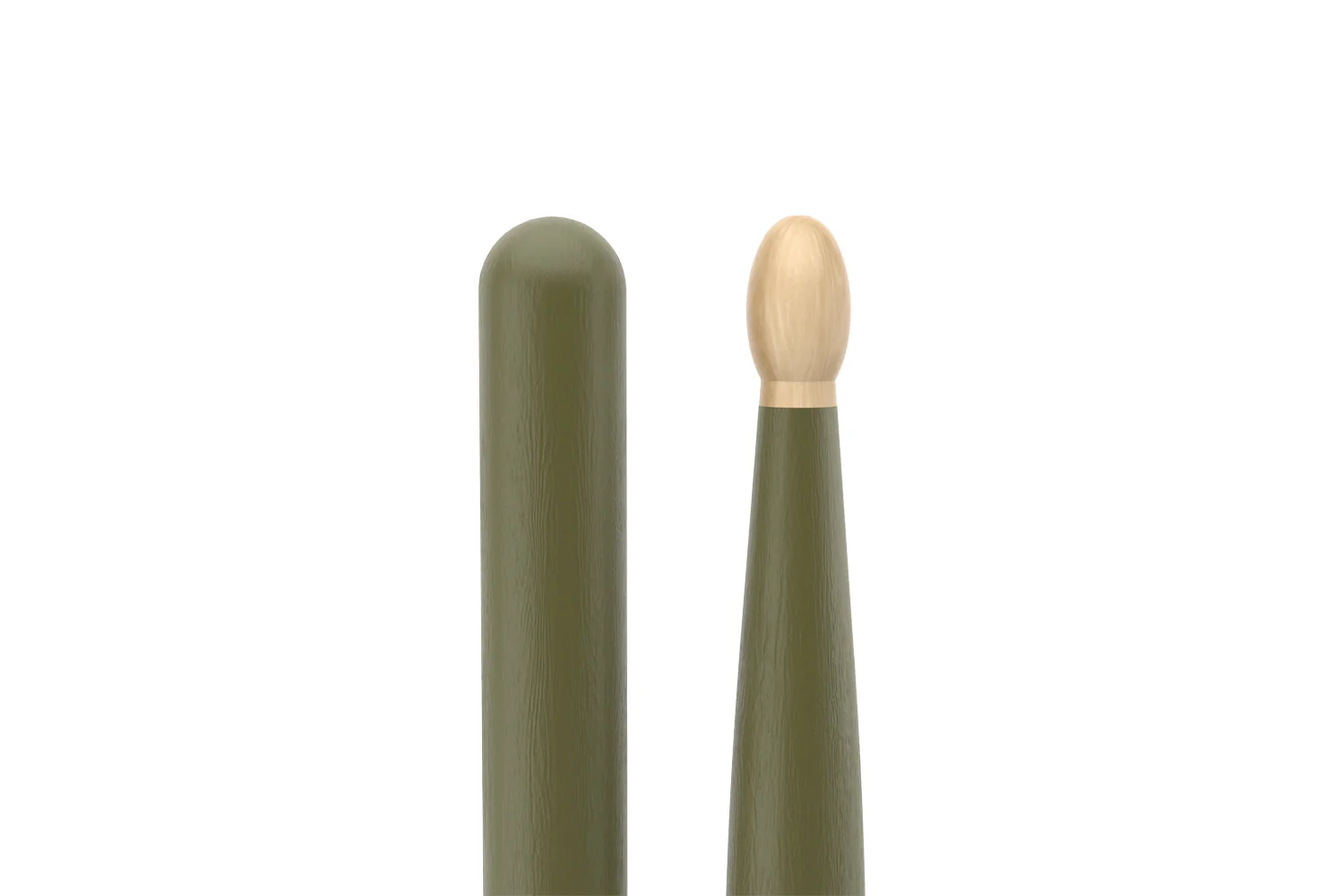 ProMark Classic Forward 5B Painted Green Hickory Drumstick, Oval Wood Tip - Image 4