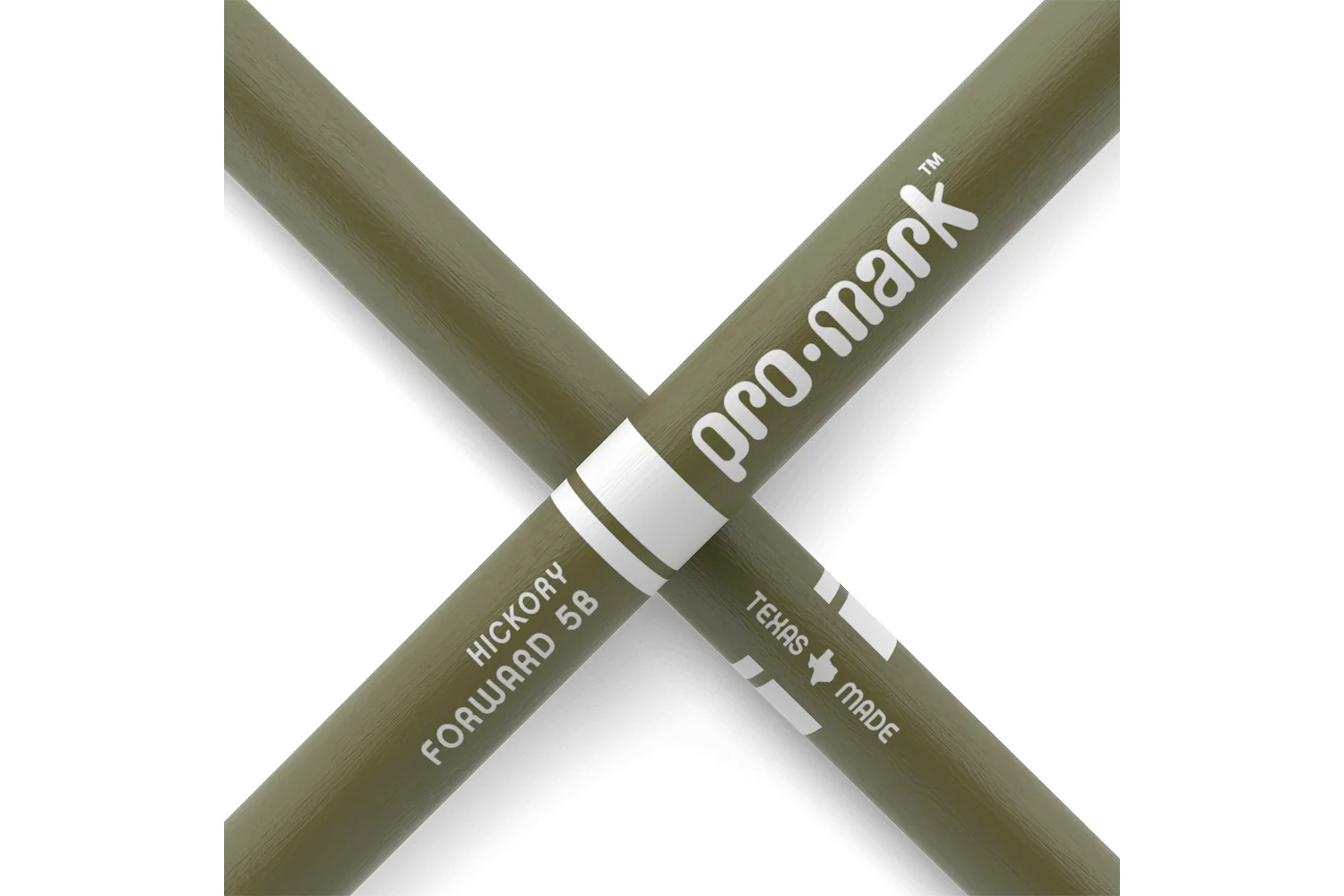 ProMark Classic Forward 5B Painted Green Hickory Drumstick, Oval Wood Tip - Image 5