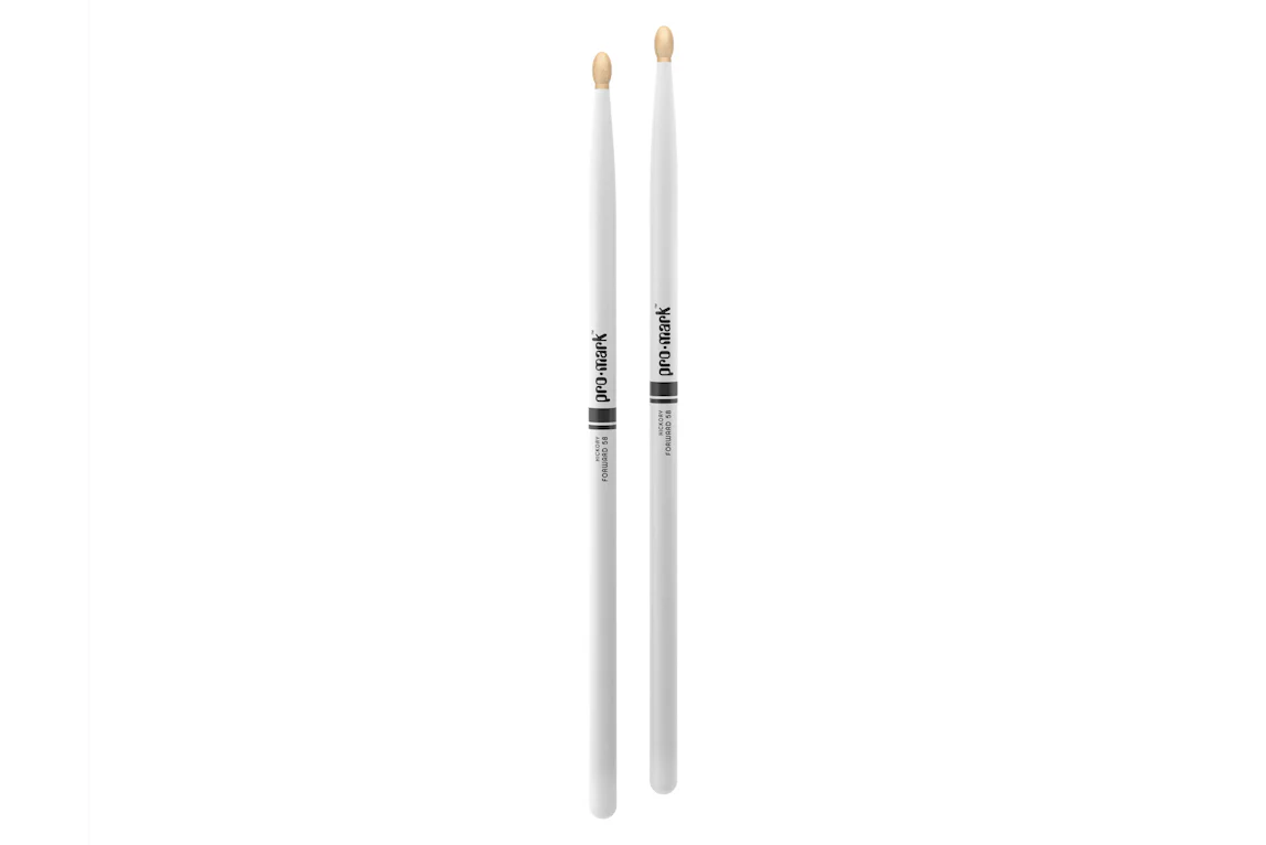 ProMark Classic Forward 5B Painted White Hickory Drumstick, Oval Wood Tip - Image 3