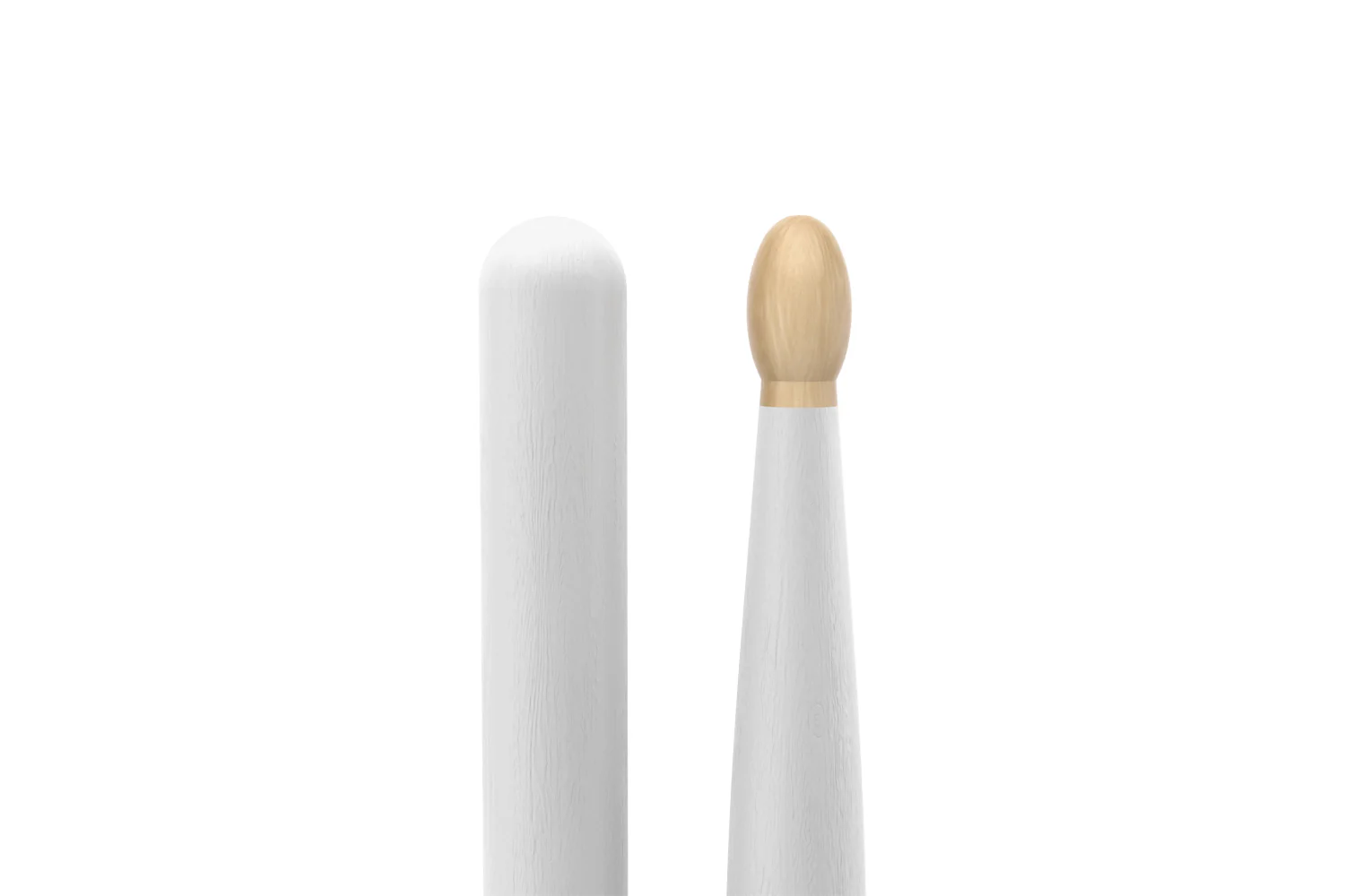 ProMark Classic Forward 5B Painted White Hickory Drumstick, Oval Wood Tip - Image 4