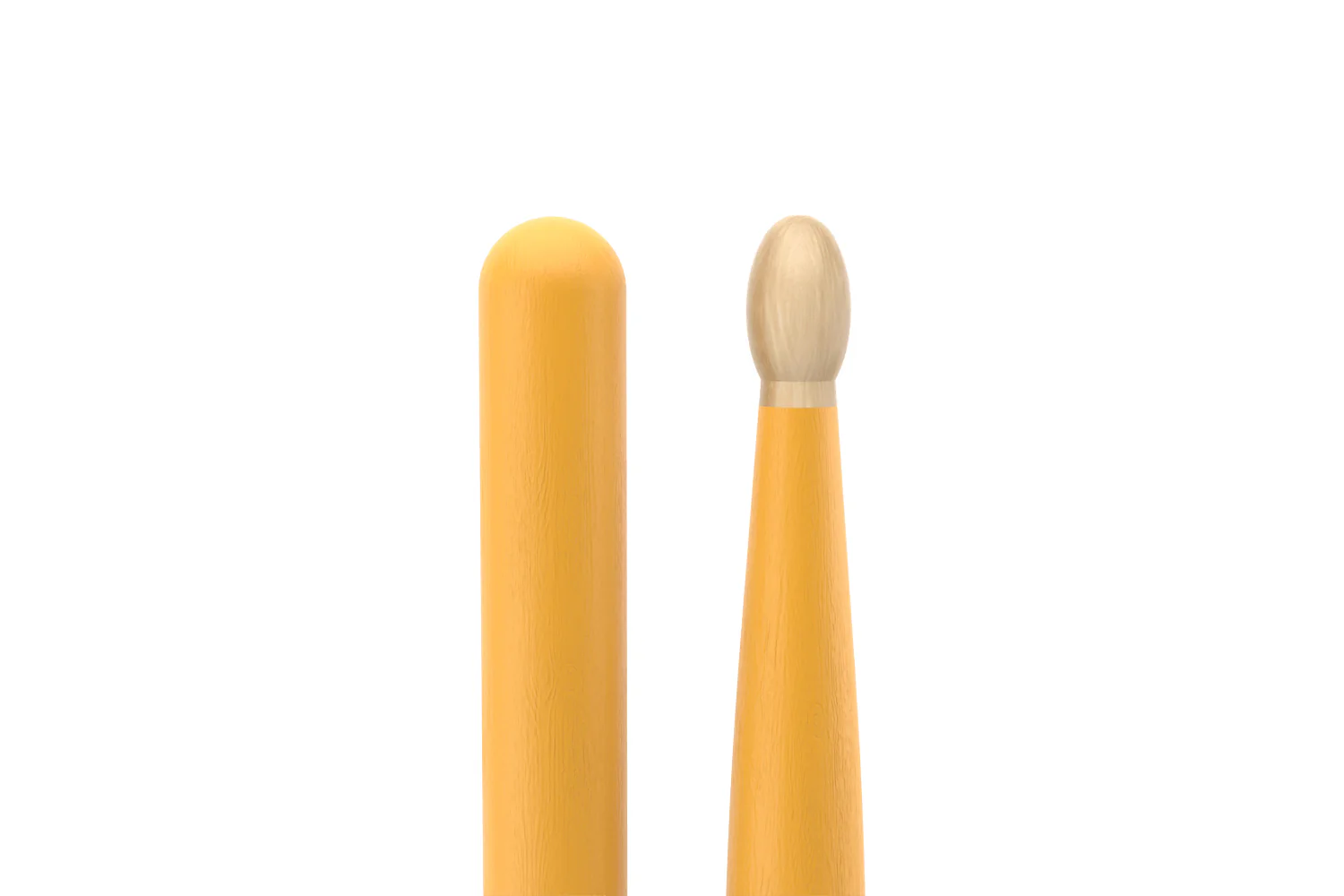 ProMark Classic Forward 5B Painted Yellow Hickory Drumstick, Oval Wood Tip - Image 3