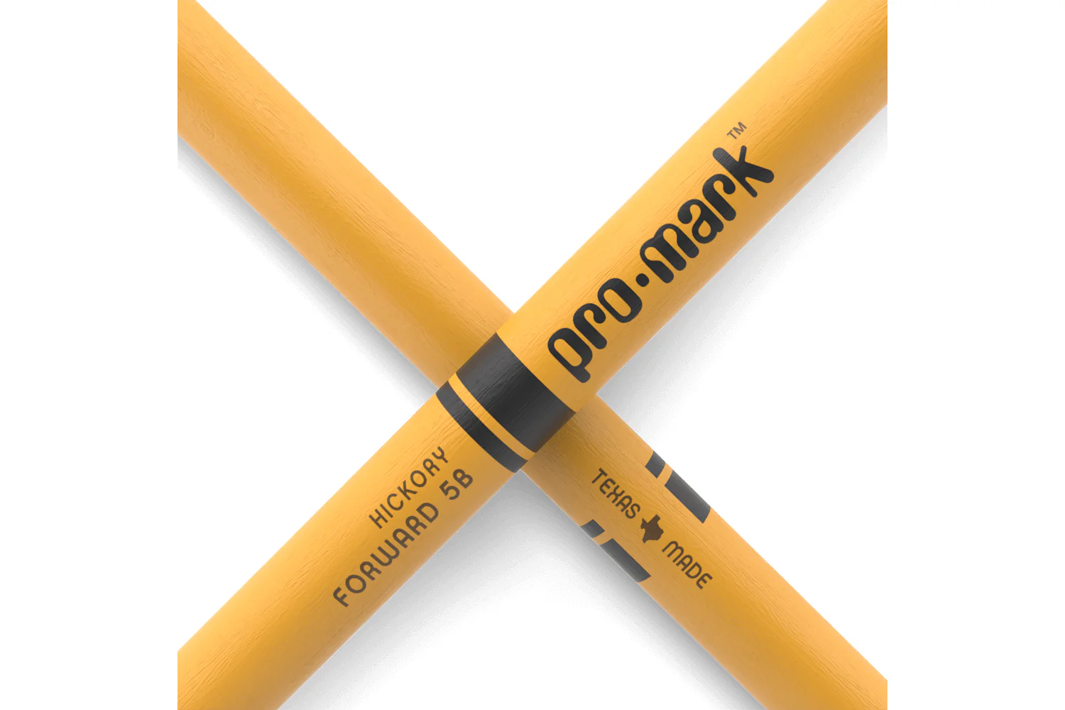 ProMark Classic Forward 5B Painted Yellow Hickory Drumstick, Oval Wood Tip - Image 4